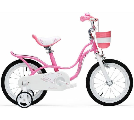Велосипед Royal Baby Little Swan 12" с багажником, стальная рама RB12-18 Розовый