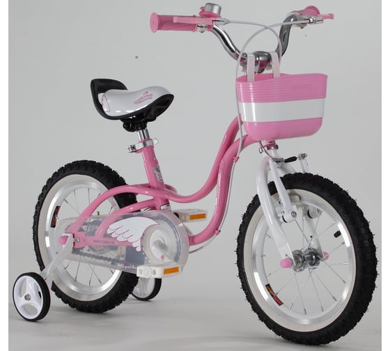 Велосипед Royal Baby Little Swan 14" с багажником, стальная рама RB14-18 Розовый