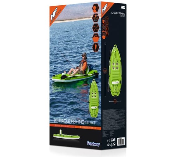 Надувная лодка-каяк Bestway Koracle, 270x100см, весло, насос 65097 BW