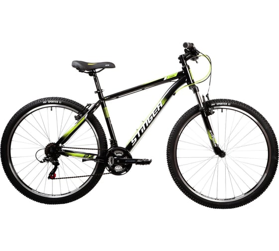 Велосипед STINGER 27.5" CAIMAN черный, сталь, размер 18" 27SHV.CAIMAN.18BK1