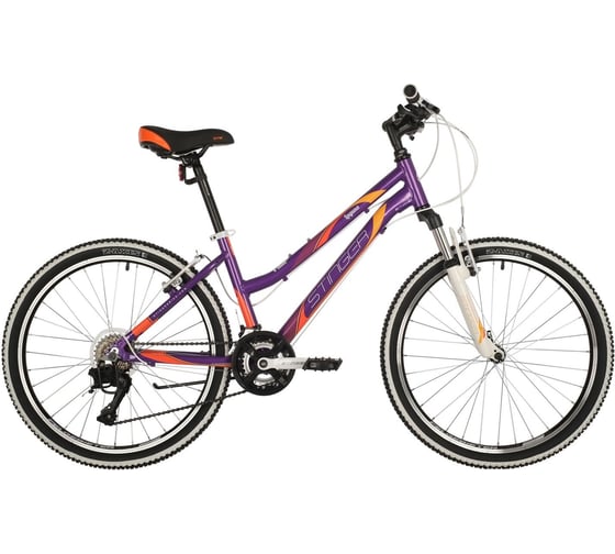 Велосипед STINGER 24" LAGUNA фиолетовый, алюминий, размер 14", MICROSHIFT 24AHV.LAGUNA.14VT10 1