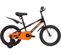 Велосипед NOVATRACK JUSTER 16", черный, тормоз нож, пласт крылья, полная защита цепи 165JUSTER.BK20