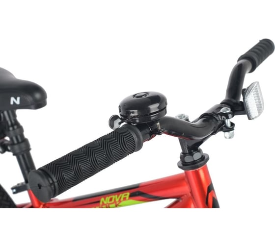 Велосипед NOVATRACK JUSTER 16", красный, сталь, тормоз нож, пласт крылья, полная защитацепи 165JUSTER.RD23