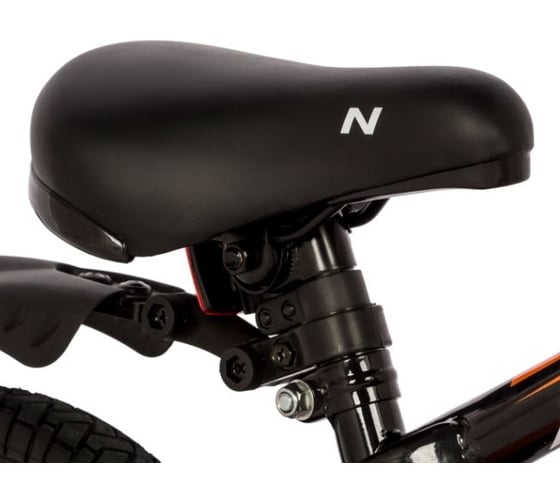 Велосипед NOVATRACK JUSTER 14", черный, тормоз ножной, полная защита цепи, черные крылья 145JUSTER.BK23