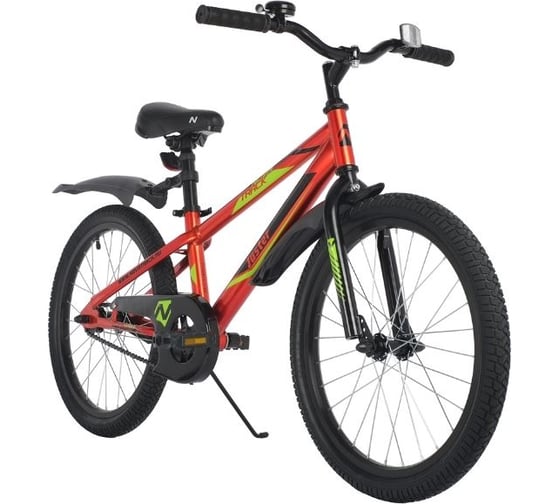 Велосипед NOVATRACK JUSTER 20", красный, тормоз ножной, защита А-тип, пластиковые крылья 205JUSTER.RD23