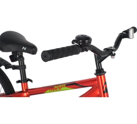 Велосипед NOVATRACK JUSTER 20", красный, тормоз ножной, защита А-тип, пластиковые крылья 205JUSTER.RD23