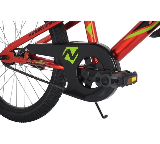 Велосипед NOVATRACK JUSTER 20", красный, тормоз ножной, защита А-тип, пластиковые крылья 205JUSTER.RD23