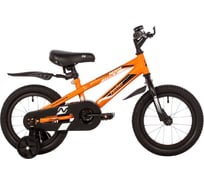 Велосипед NOVATRACK JUSTER 14", оранжевый, тормоз ножной, полная защита цепи, черные крылья 145JUSTER.OR23