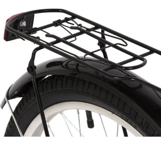 Велосипед NOVATRACK VECTOR 20", лаймовый, защ А-тип, тормоз ножной, крылья и багаж черный, без доп колес 203VECTOR.GN22-
