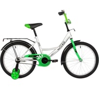 Велосипед NOVATRACK VECTOR 20", серебро, защ А-тип, тормоз ножной, крылья и багаж, черный, без доп колес 203VECTOR.SL22-