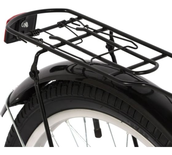 Велосипед NOVATRACK VECTOR 20", серебро, защ А-тип, тормоз ножной, крылья и багаж, черный, без доп колес 203VECTOR.SL22-