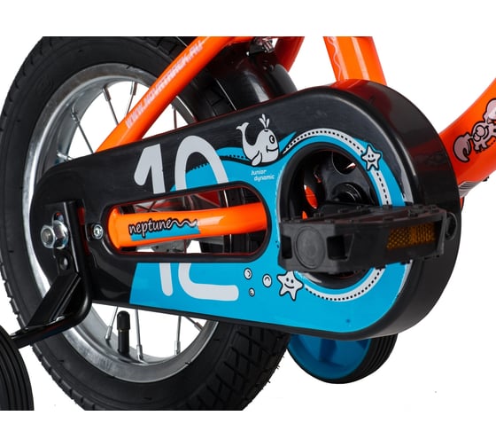 Детский велосипед NOVATRACK NEPTUNE 12", оранжевый, полная защита цепи 123NEPTUNE.OR20