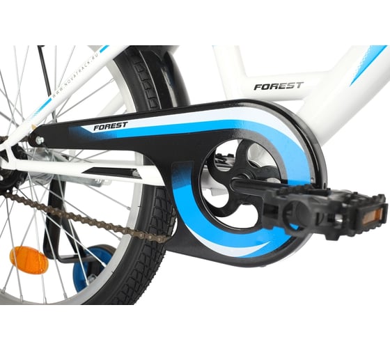 Велосипед NOVATRACK FOREST диаметр колес  20", белый, сталь, тормоз нож, крылья, багажник 201FOREST.WT21