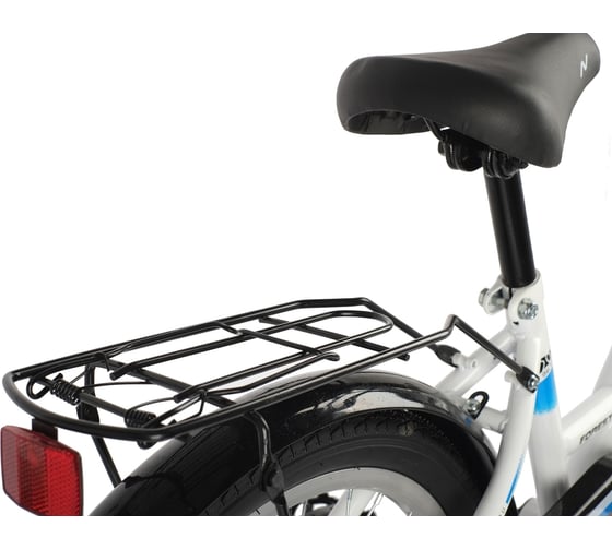 Велосипед NOVATRACK FOREST диаметр колес  20", белый, сталь, тормоз нож, крылья, багажник 201FOREST.WT21