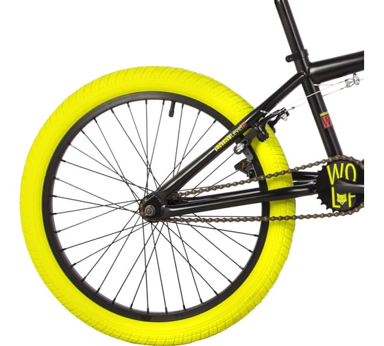 Велосипед NOVATRACK WOLF диаметр колес 20", сталь, размер рамы 10, черный, U-BRAKE 20BMX.WOLF.BK23