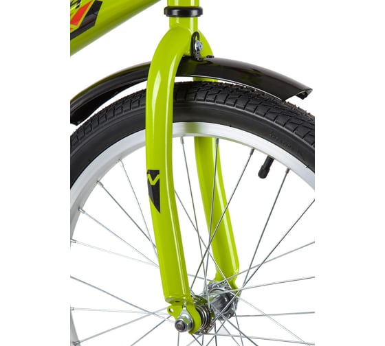 Велосипед NOVATRACK TWIST диаметр колес 20", зеленый, тормоз ножной, крылья короткие, защита А-тип 201TWIST.GN20