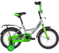 Велосипед NOVATRACK 14" VECTOR серебристый, тормоз нож, крылья, багажник, полная защита цепи 143VECTOR.SL20
