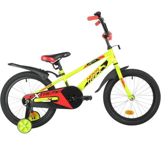 Велосипед NOVATRACK EXTREME диаметр колес 18", зеленый, сталь, тормоз нож, короткие крылья 183EXTREME.GN21 1