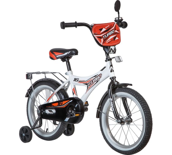 Велосипед NOVATRACK TURBO диаметр колес 16", белый 167TURBO.WT20