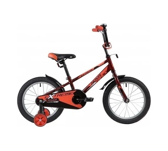Велосипед NOVATRACK EXTREME диаметр колес 16", коричневый, полная защита цепи, тормоз ножной, короткие крылья 163EXTREME.BN9