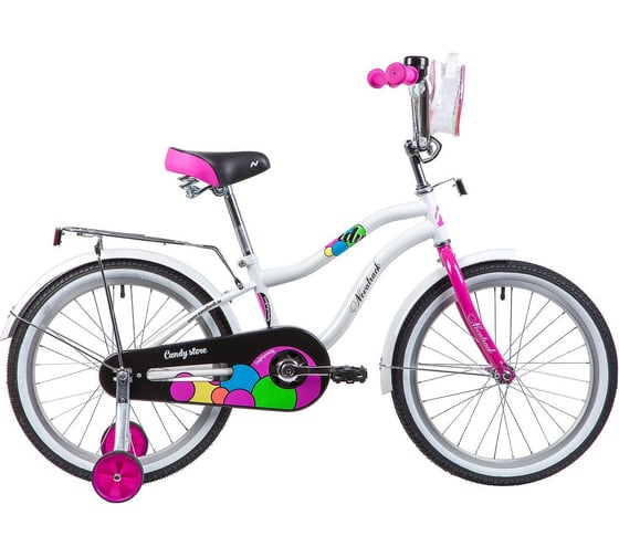 Велосипед NOVATRACK CANDY диаметр колсе 20", белый, полная защита цепи 205CANDY.WT23 1