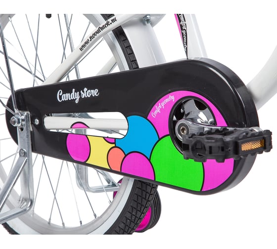 Велосипед NOVATRACK CANDY диаметр колсе 20", белый, полная защита цепи 205CANDY.WT23