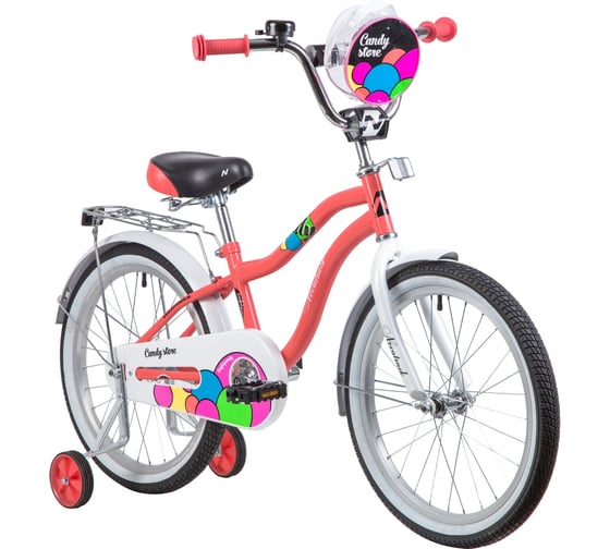 Велосипед NOVATRACK CANDY диаметр колес 16", коралловый, полная защита цепи 165CANDY.CRL23