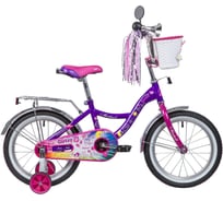 Велосипед NOVATRACK LITTLE GIRLZZ, фиолетовый, диаметр колес 16" 167GIRLZZ.VL23