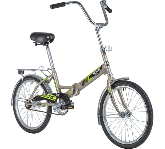 Велосипед NOVATRACK TG30 диаметр колес 20", складной, серый 20FTG301.GR20