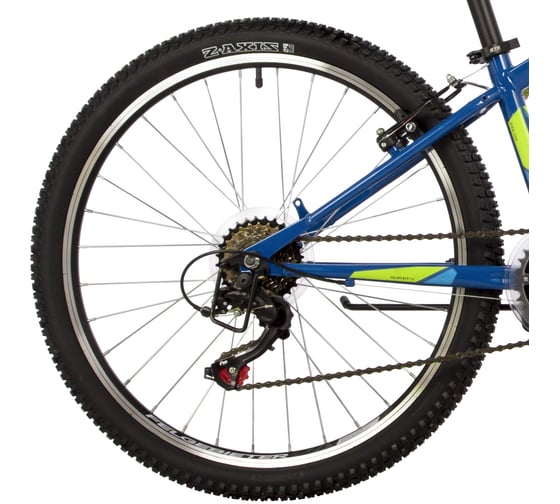 Велосипед NOVATRACK BATTLER TZ500/TS-38/SG-6S диаметр колес 24", сталь, размер рамы 12'', синий, 6 скоростей, V-brake 24SHV.BATTLER.12BL23