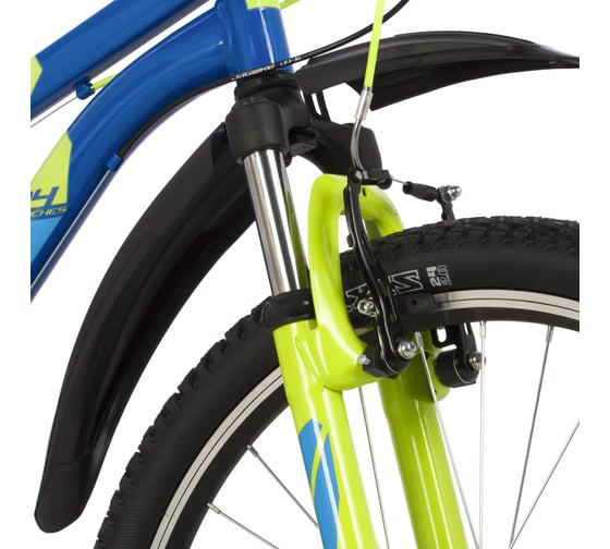 Велосипед NOVATRACK BATTLER TZ500/TS-38/SG-6S диаметр колес 24", сталь, размер рамы 12'', синий, 6 скоростей, V-brake 24SHV.BATTLER.12BL23