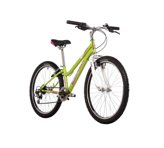 Велосипед 24" NOVATRACK JENNY диаметр колес 24", сталь, размер рамы 12'', салатовый, 6 скоростей TY21/TS-38/SG-6S, V-brake 24SHV.JENNY.12GN23