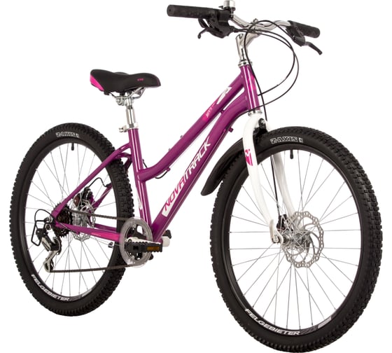 Велосипед 24" NOVATRACK JENNY сталь 14'', пурпурный, 6 скор. TY21/TS-38/TZ500/SG-6S, диск.торм STG 24SHD.JENNY.14PR23
