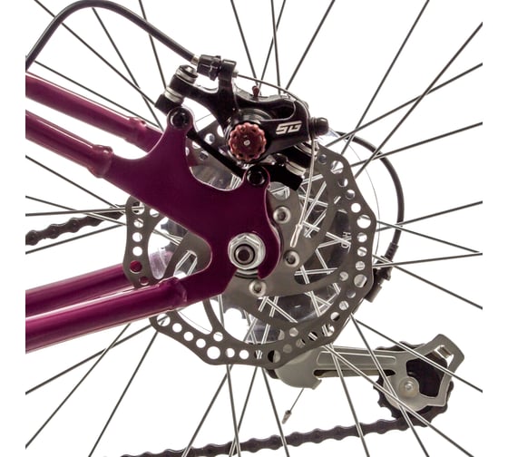 Велосипед 24" NOVATRACK JENNY сталь 14'', пурпурный, 6 скор. TY21/TS-38/TZ500/SG-6S, диск.торм STG 24SHD.JENNY.14PR23