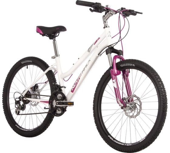 Велосипед NOVATRACK JENNY PRO 24", сталь, размер рамы 14'', белый, 18 скоростей, TY21/TS-38/TZ500/SG-6S 24SHD.JENNYPRO.14WT23 1