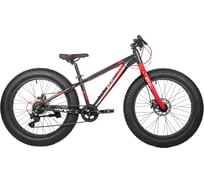 Велосипед NOVATRACK FATBIKE SUV диаметр колес 24", рама 13, графитовый, 7-скоростей, TY200/TS38 24AHD.SUV.13GR22