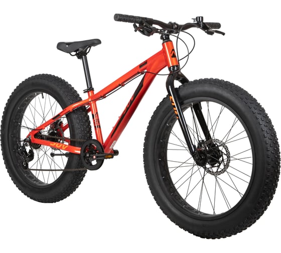 Велосипед NOVATRACK FATBIKE SUV диаметр колес 24", рама 13, терракотовый, 7-скоростей,TY200/TS38 24AHD.SUV.13RD22