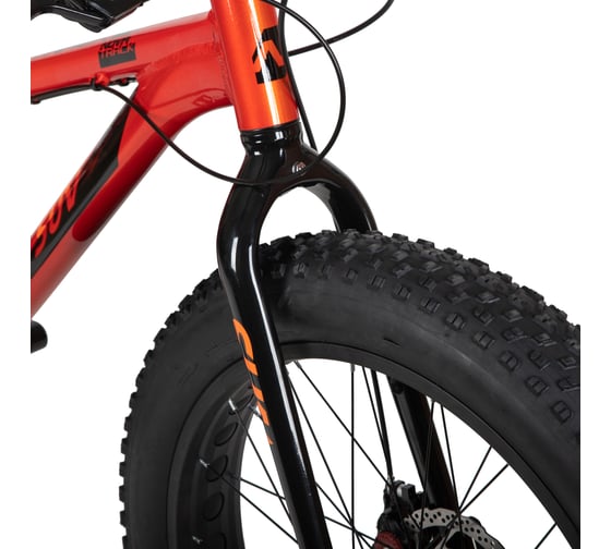 Велосипед NOVATRACK FATBIKE SUV диаметр колес 24", рама 13, терракотовый, 7-скоростей,TY200/TS38 24AHD.SUV.13RD22