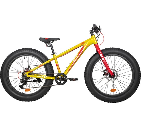 Велосипед NOVATRACK FATBIKE SUV диаметр колес 24", рама 13", зеленый, 7-скоростей, TY200/TS38 STG 24AHD.SUV.13GN22