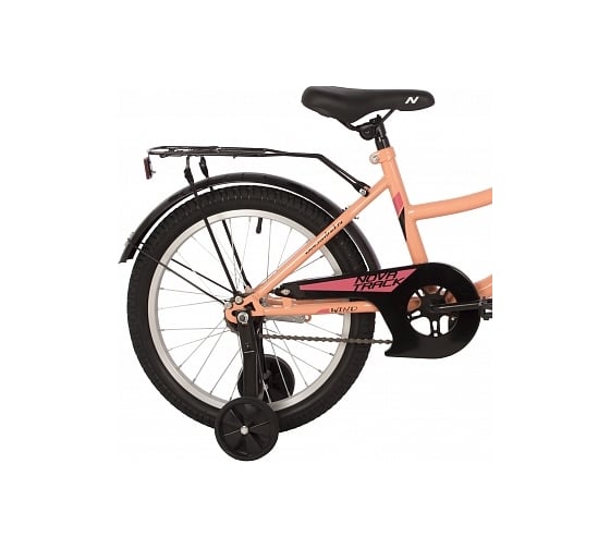 Велосипед NOVATRACK 18" WIND коралловый, защита цепи А-тип, ножной тормоз., крылья, багажник, 184WIND.CRL22