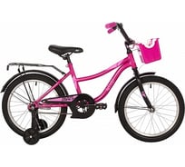 Велосипед NOVATRACK 18" WIND фуксия, защита цепи А-тип, ножной тормоз, крылья, багажник 184WIND.PN22
