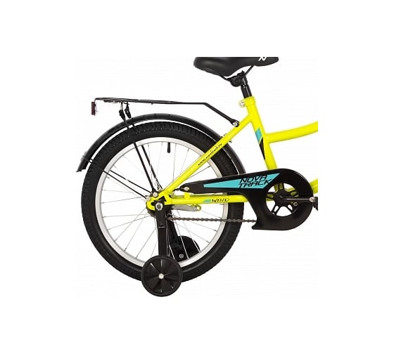 Велосипед NOVATRACK 18" WIND зеленый, защита цепи А-тип, задние ножные тормоза, крылья, багажник 183WIND.GN22