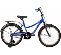 Велосипед NOVATRACK 20" WIND синий, защита цепи А-тип, задние ножные тормоза, крылья, багажник 203WIND.BL22