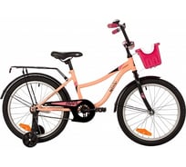Велосипед NOVATRACK 20" WIND коралловый, защита цепи А-тип, ножной тормоз, крылья, багажник, 204WIND.CRL22