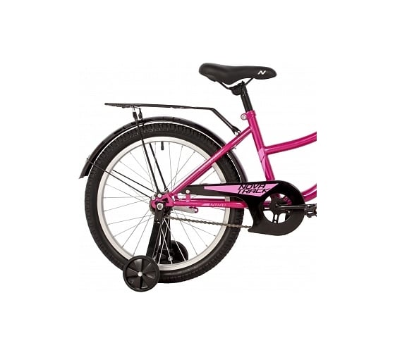 Велосипед NOVATRACK 20" WIND фуксия, защита цепи А-тип, ножной тормоз, крылья, багажник 204WIND.PN22