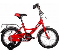 Велосипед NOVATRACK 14" URBAN красный, полная защита цепи, тормоз ножной, крылья и багажник хром 143URBAN.RD22