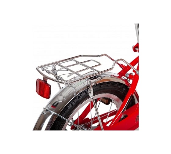 Велосипед NOVATRACK 14" URBAN красный, полная защита цепи, тормоз ножной, крылья и багажник хром 143URBAN.RD22