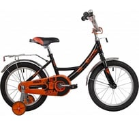 Велосипед NOVATRACK 16" URBAN черный, полная защита цепи, тормоз нож, крылья и багажник хром 163URBAN.BK22
