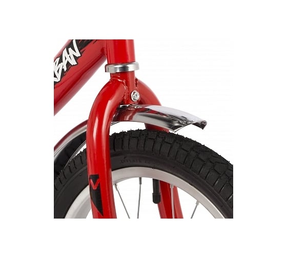 Велосипед NOVATRACK 16" URBAN красный, полная защита цепи, тормоз ножной, крылья и багажник 163URBAN.RD22