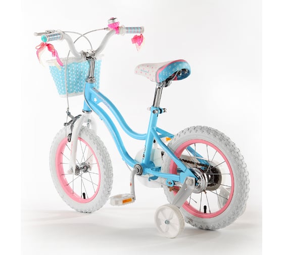 Велосипед Royal Baby Stargirl Steel 12", стальная рама RB12G-1 Голубой/Розовый
